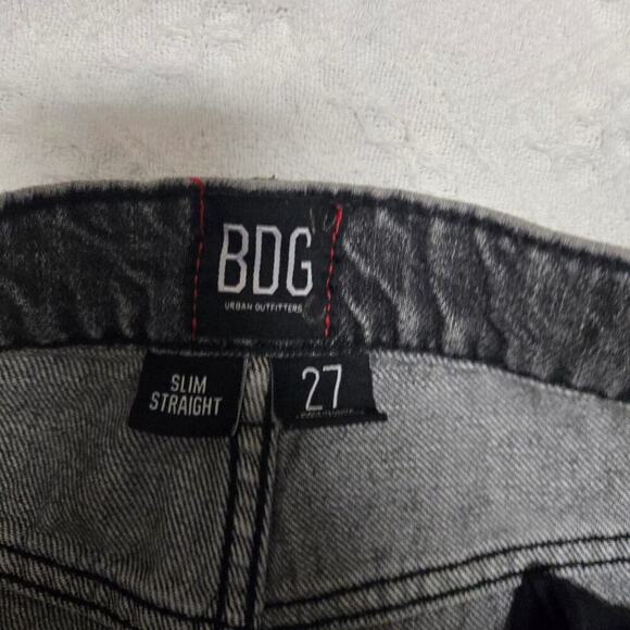 Urban Outfitters BDG Slim Straight NWT black distressed jeans Sz 27 y2k - Picture 4 of 6